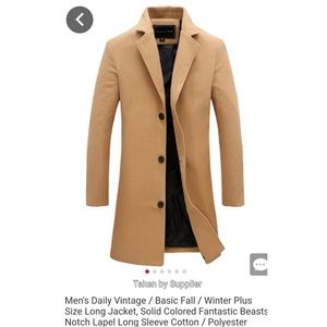 Mens Khaki Vintage Coat